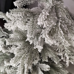 150cm 5ft Grey Frosted Grandis Fir PE / PVC Mix Hinged Festive Christmas Tree 1038 tips