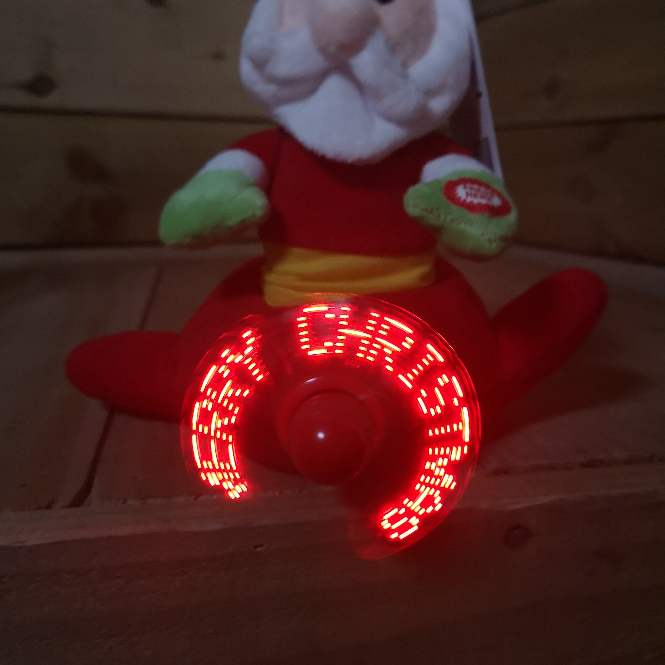 Festive 22cm Christmas Musical Spinning 'MERRY CHRISTMAS' Propeller Santa