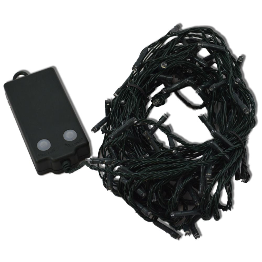 400 LED 40m Premier Christmas Indoor Outdoor Multi Function Battery Operated String Lights with Timer in Warm White