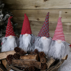34cm Festive Gonk Cuddly Santa Indoor Christmas Decoration - Choice of Hat Design