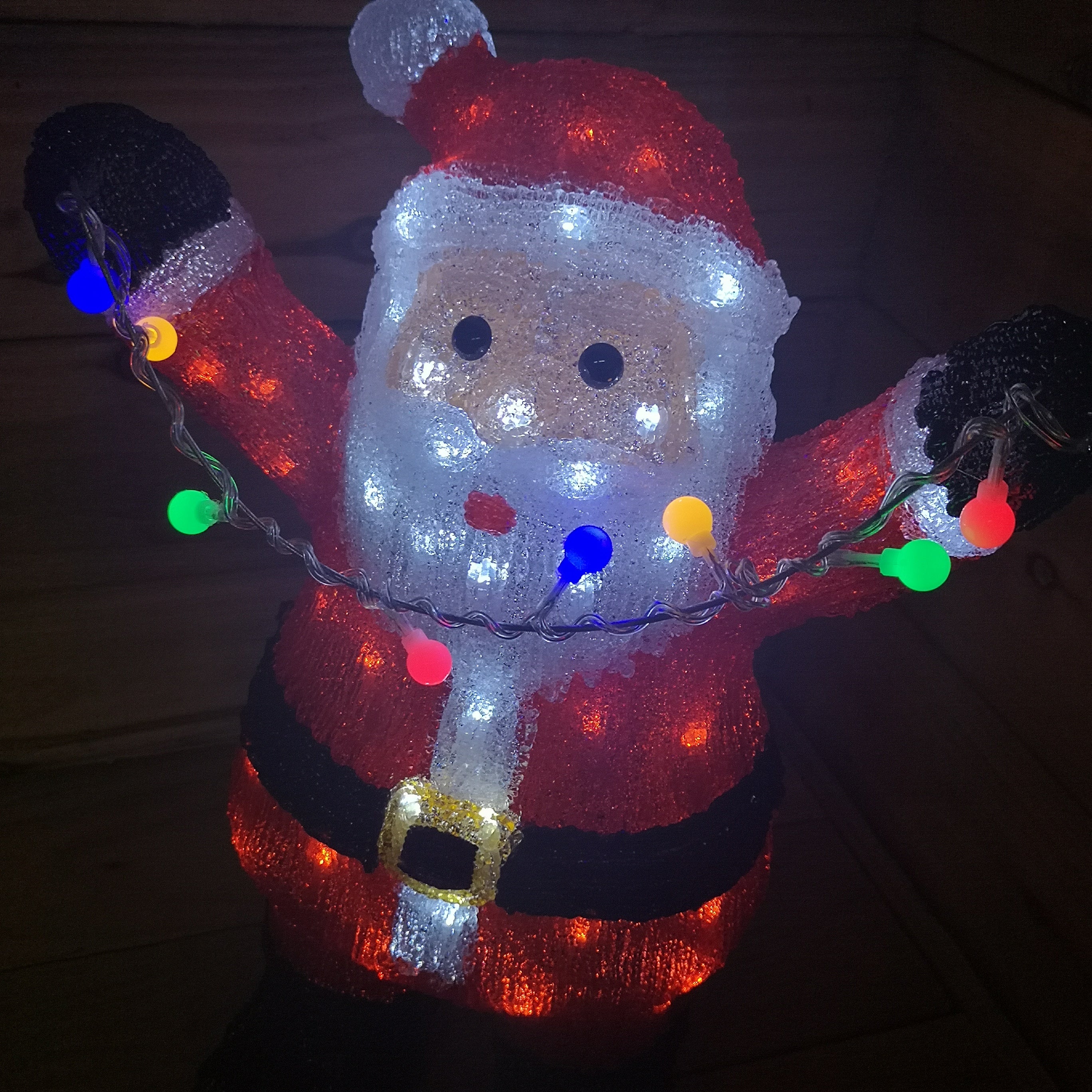 49cm LED Indoor Outdoor Acrylic Santa Christmas Decoration