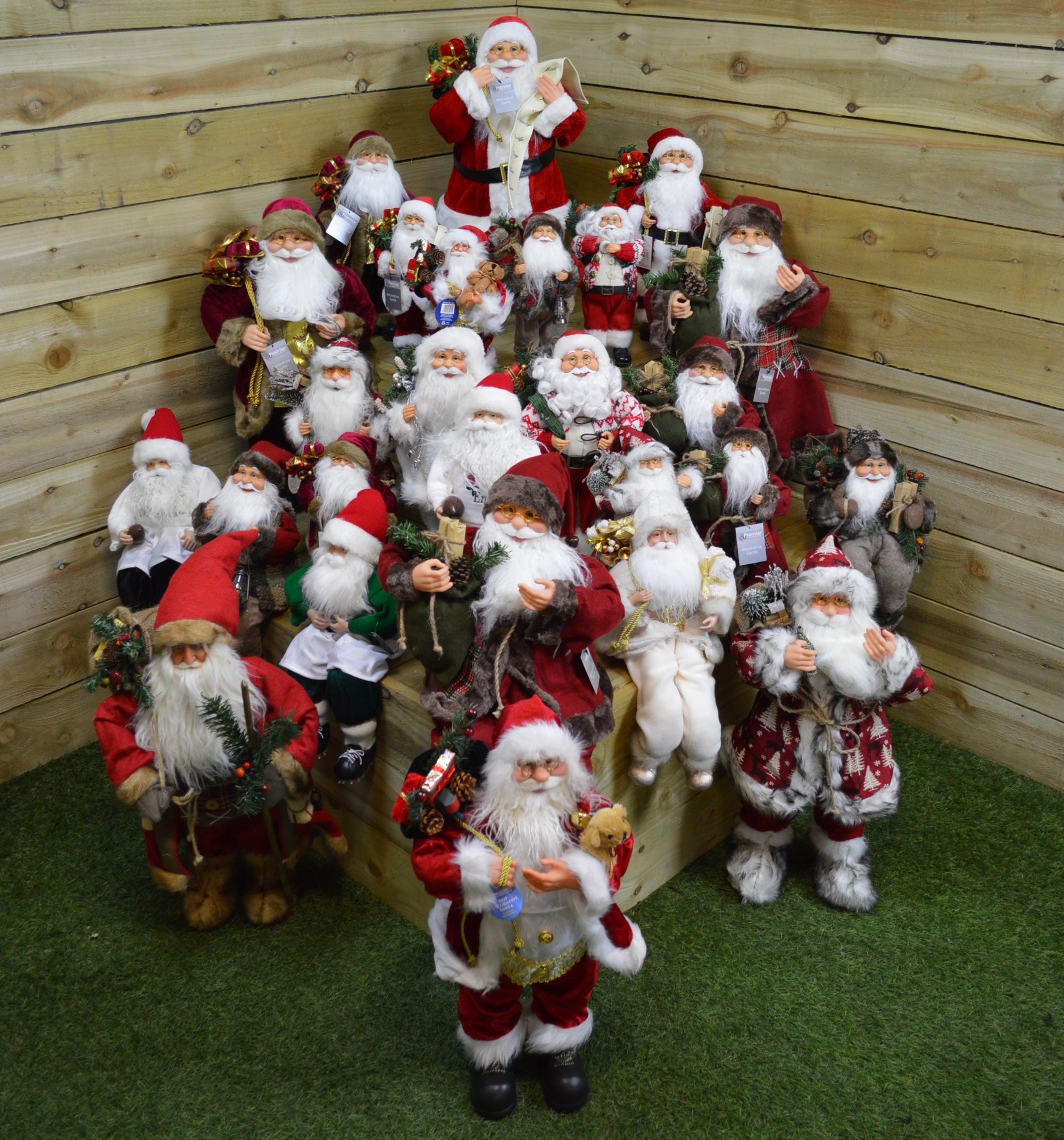 Standing or Sitting Indoor Santa Claus / Father Christmas Plush Decoration