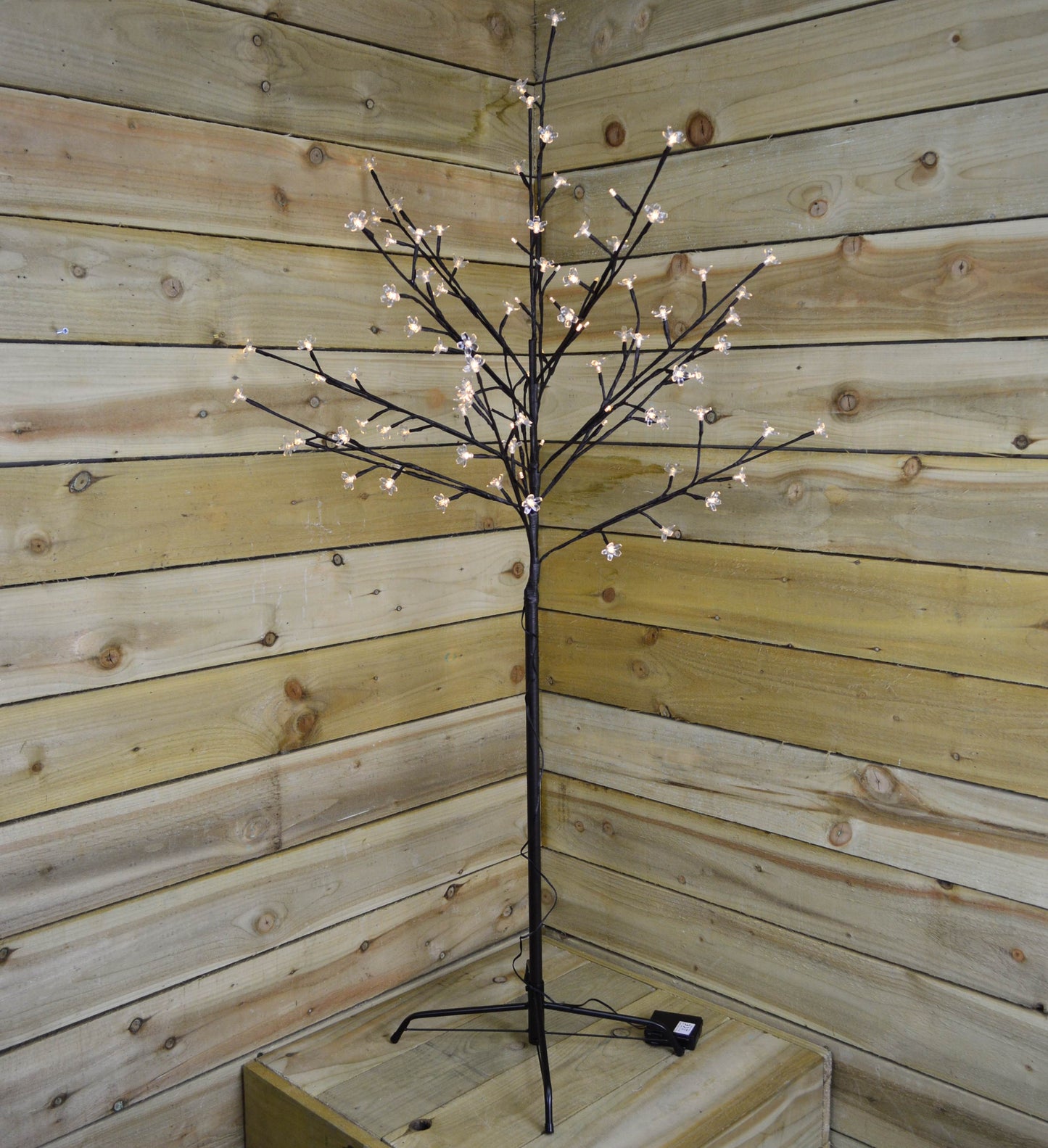 Premier 1.5m Battery Cherry Blossom Tree - 96 Warm White LED Lights & Timer