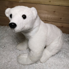 45cm Premier Sitting Plush Polar Bear Winter Snow Animal Christmas Decoration