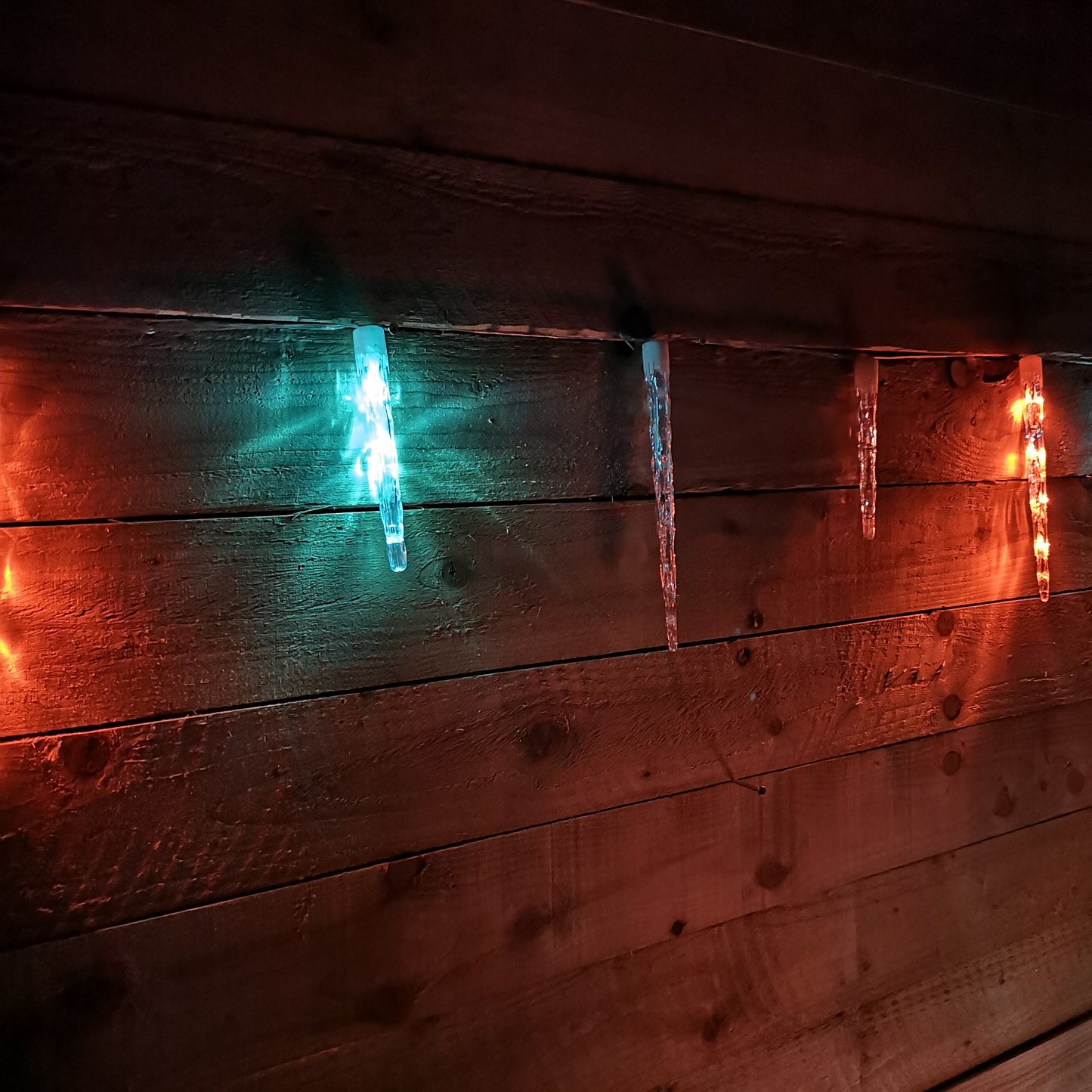 72 LED 6.9m Premier 24 Indoor Outdoor Icicle Shape Christmas Chaser Lights in Rainbow