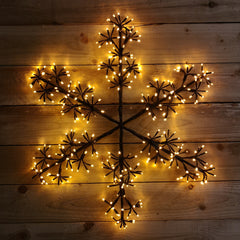 78cm LED Indoor Outdoor Snowflake Christmas Decoration in Warm White