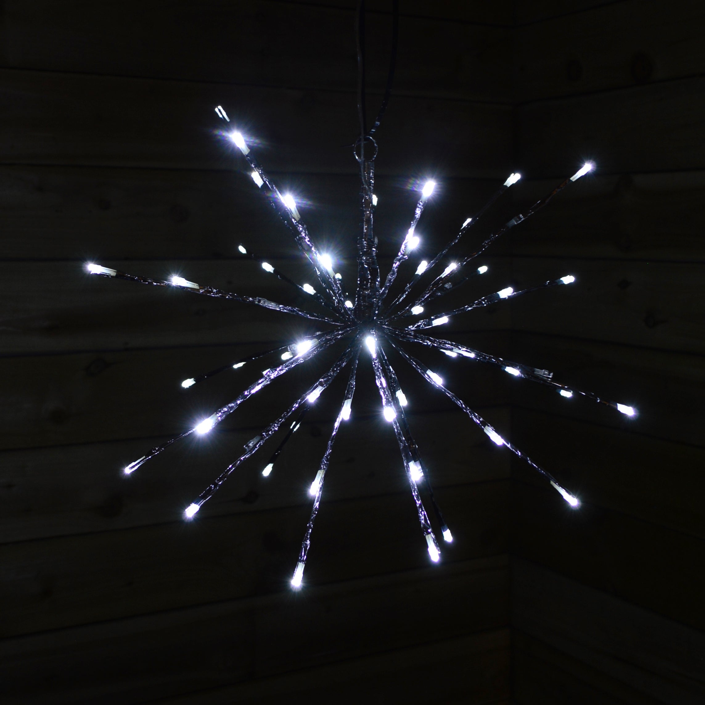 Lumineo 45cm LED Polestar Lights - 72 Cool White Lights - 17% Flashing Lights