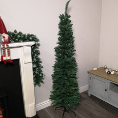 5.5ft (1.7m) Premier Pencil Style Slim Christmas Tree in Green