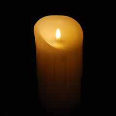 23cm Premier LED Flickabrights Melted Edge Battery Candle in Warm White