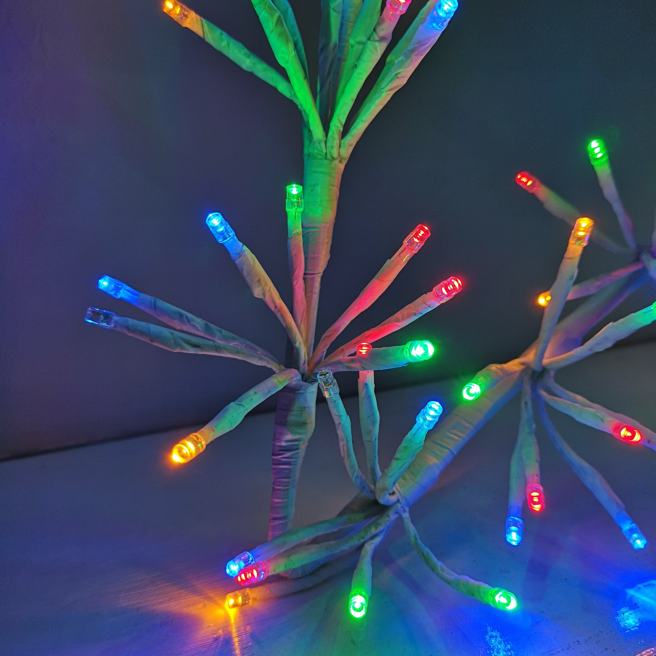 90cm Premier Twinkling LED White Star Silhouette Christmas Decoration in Multicoloured