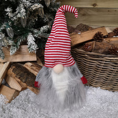 52cm Festive Gonk Cuddly Santa Indoor Christmas Plush Decoration in Striped Hat