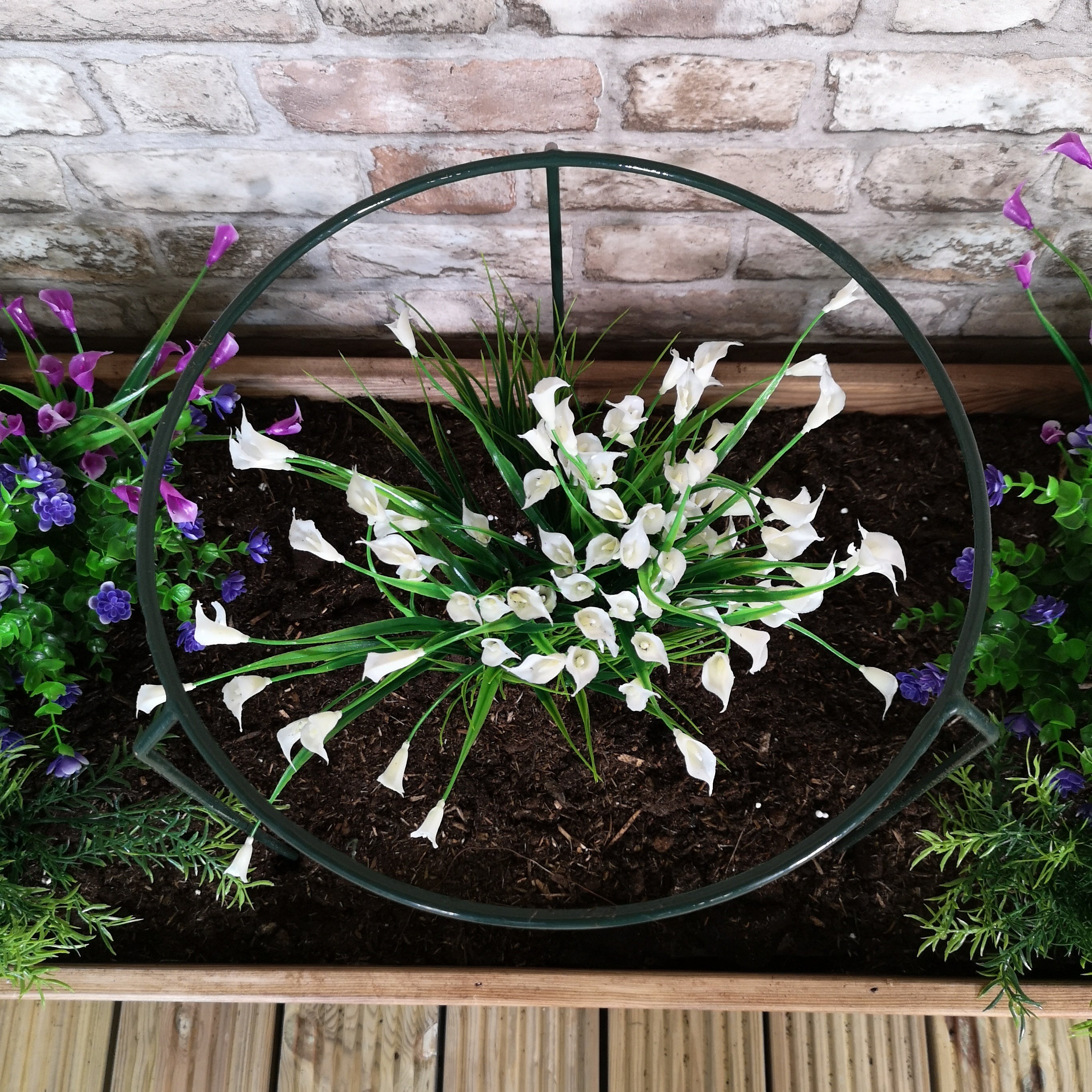 Tom Chambers Urban Metal Herbaceous Garden Plant Support Ring Medium 30cm x 50cm