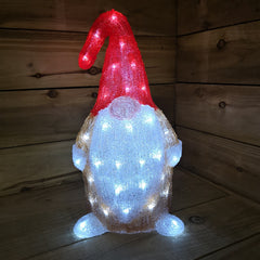 60 LED Indoor Outdoor Acrylic Gonk Christmas Decoration-Choose from 2 Designs  