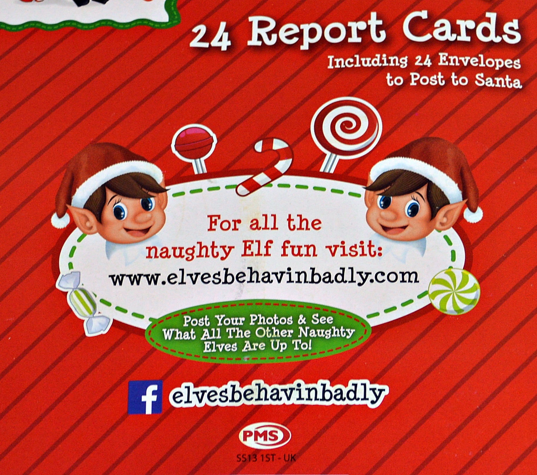 24 Naughty or Nice Elf on the Shelf Report Cards & Addressed Envelopes Advent