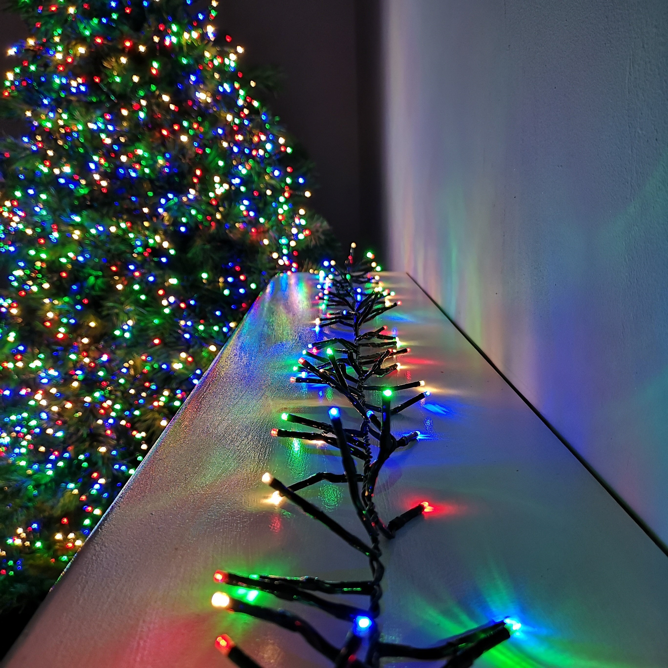 3000 LED 37.2m Premier Christmas Outdoor Cluster Timer Lights in Multicoloured