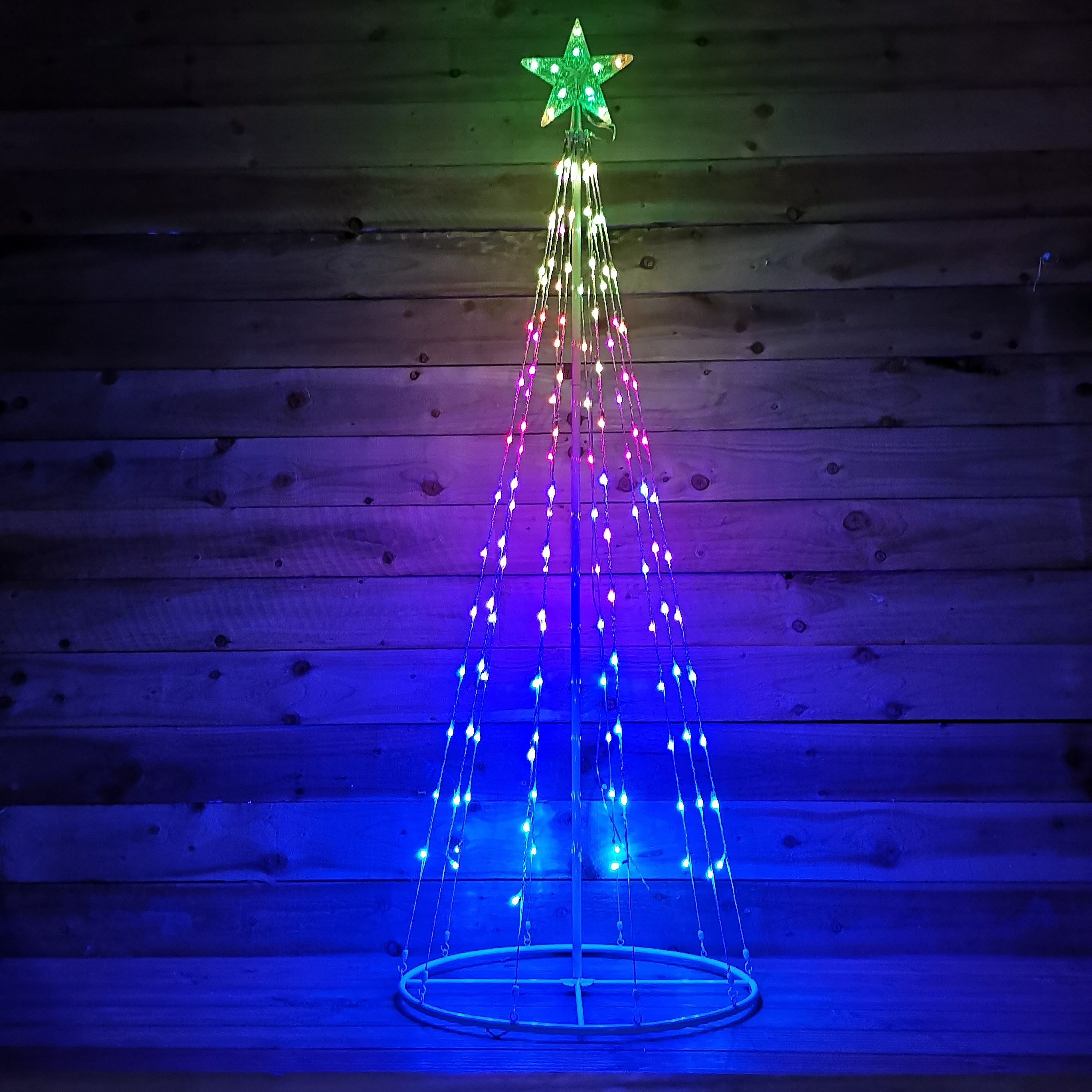 6ft (1.8m) Christmas Cone Tree with 140 Colour Changing LEDs and Remote Control