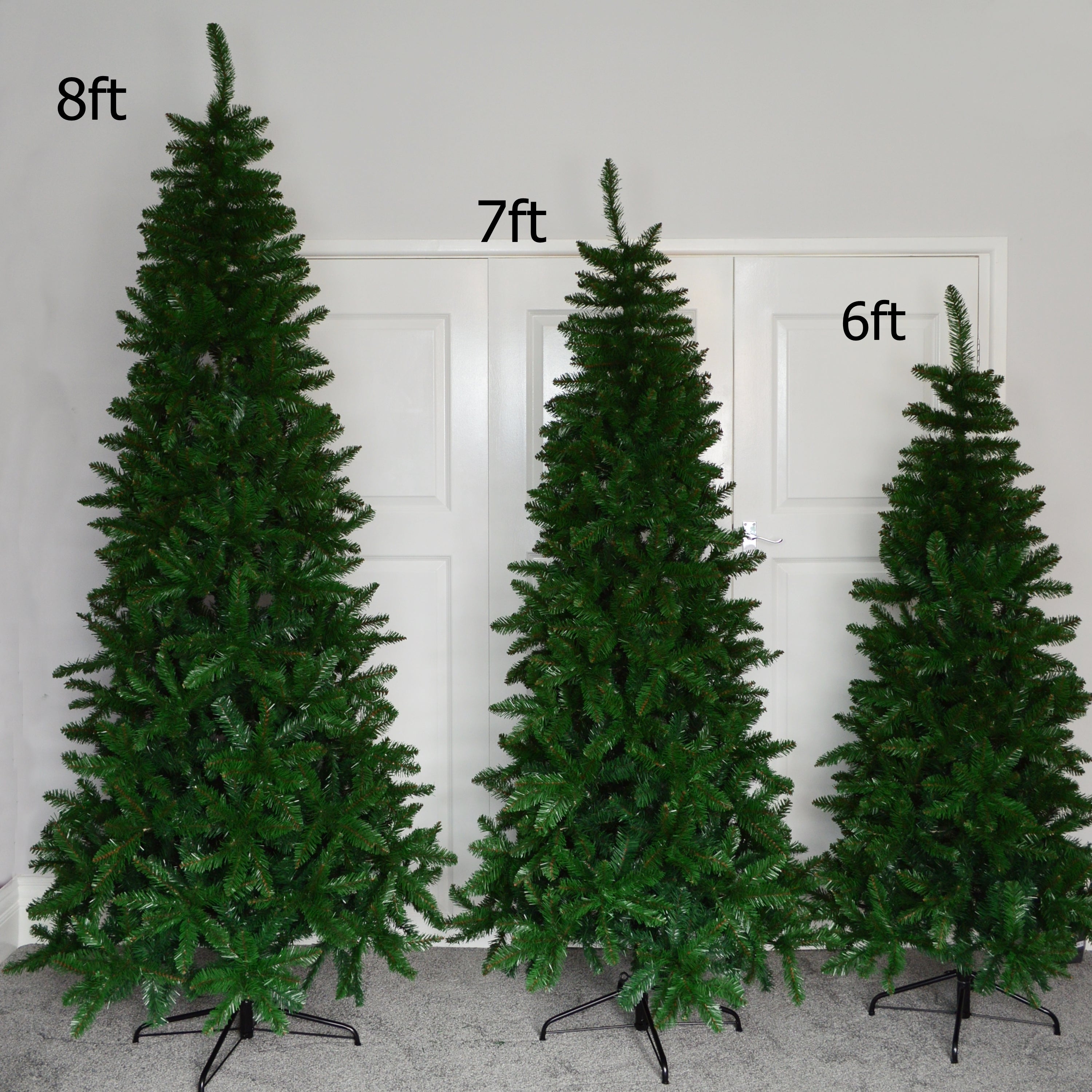 8ft (240cm) Newfoundland Slim (116cm) Pine Christmas Tree With 1,162 Tips