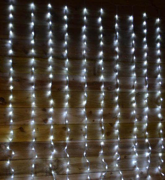 Premier 240 LED 1.5m Wide x 2m Tall Cascading Waterfall Curtain Light 2940