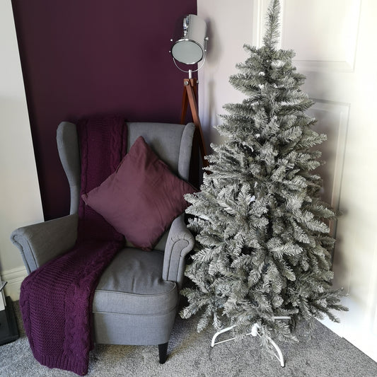 5ft (150cm) Luxury Charcoal Pine Grey Silver Christmas Tree with 509 Tips 2736