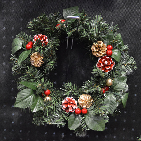 30cm Decorative Christmas Wreath (Red, SIlver or Gold)