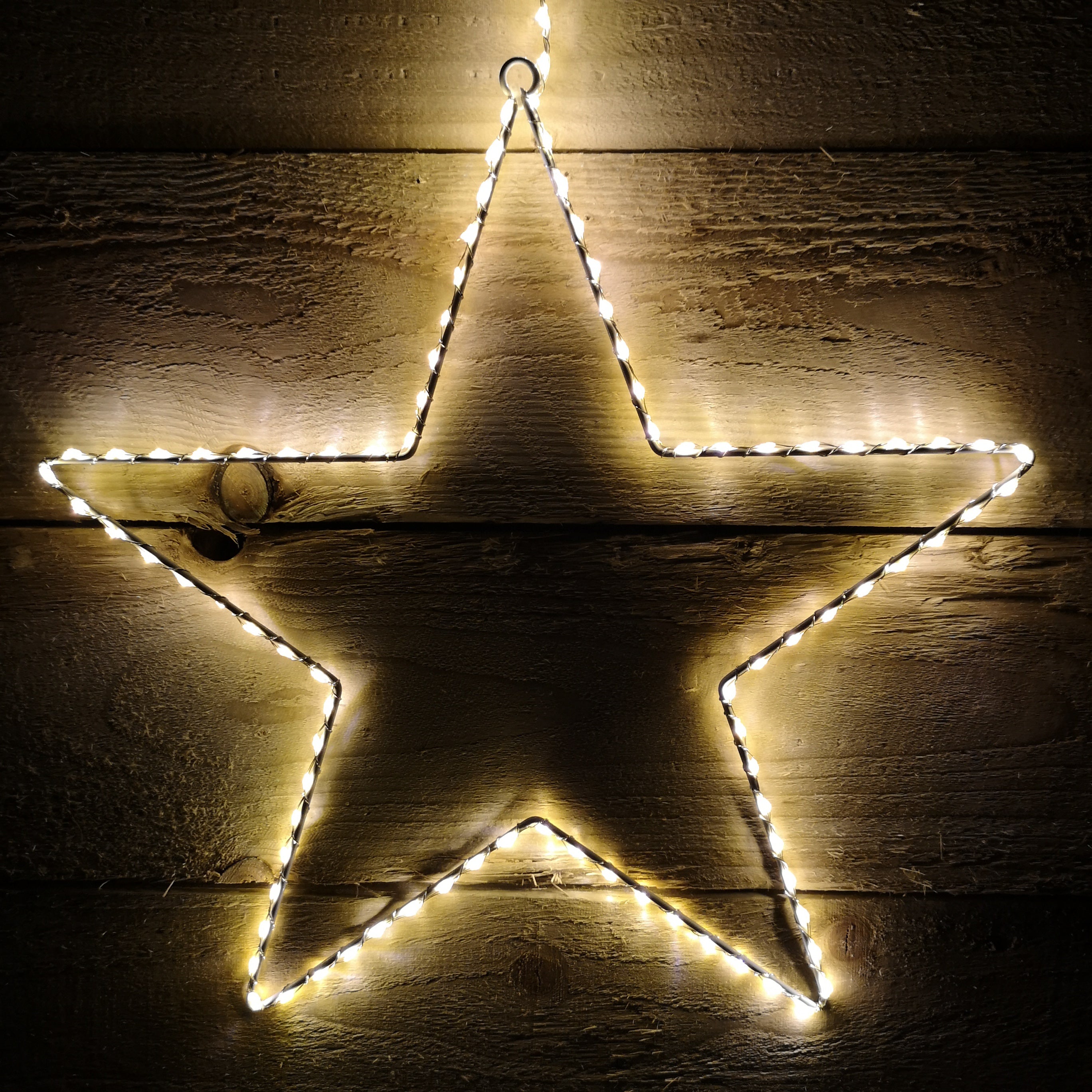 130 Micro LED Indoor Outdoor Hanging Star Frame Christmas Decoration