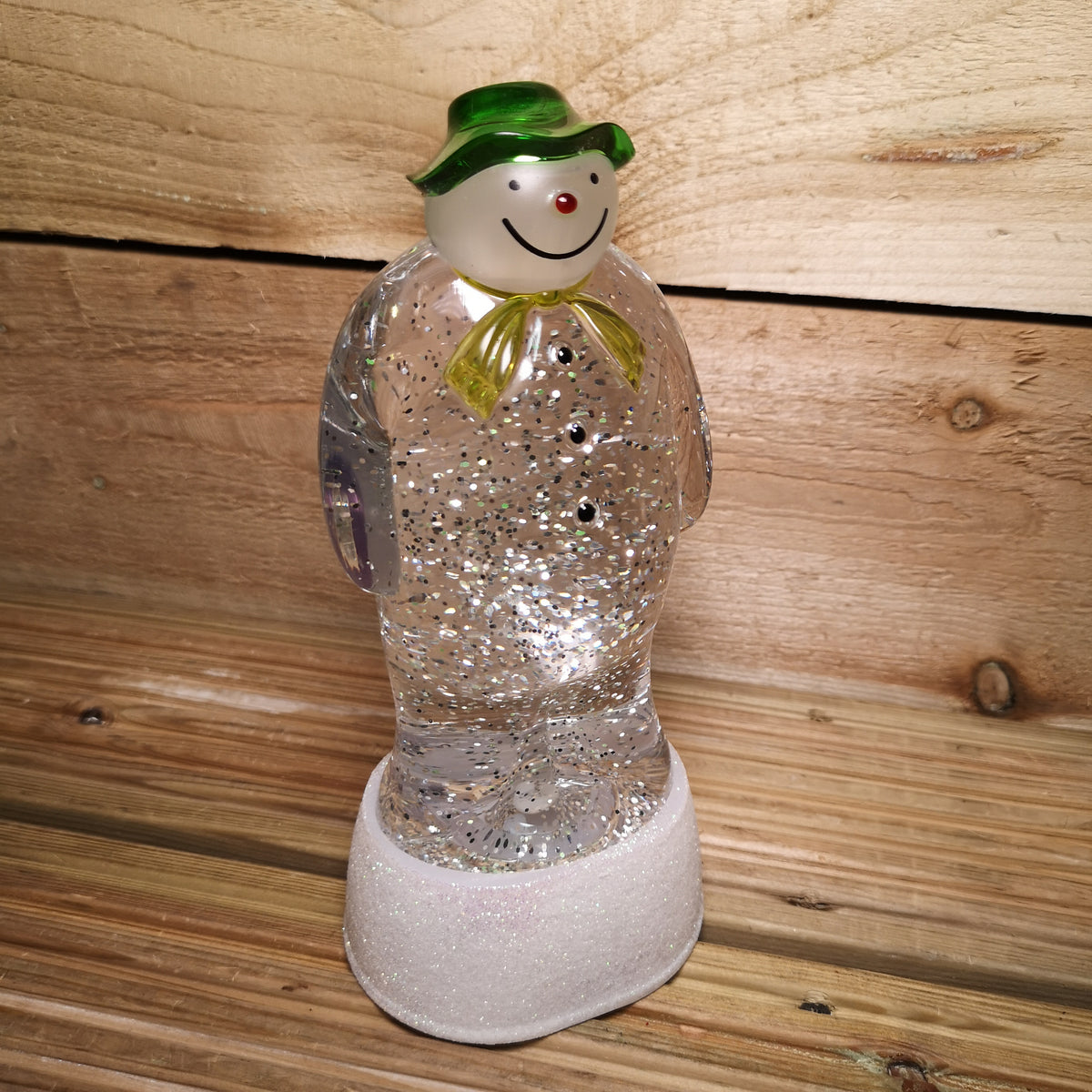 23cm Snowtime Dual Power Colour Changing LED Christmas Glitter Water Spinner The Snowman & The Snow dog™ 