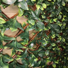 100cm x 200cm Artificial Fence Garden Trellis Privacy Screening Indoor Outdoor Wall Panel - Orange Leaf