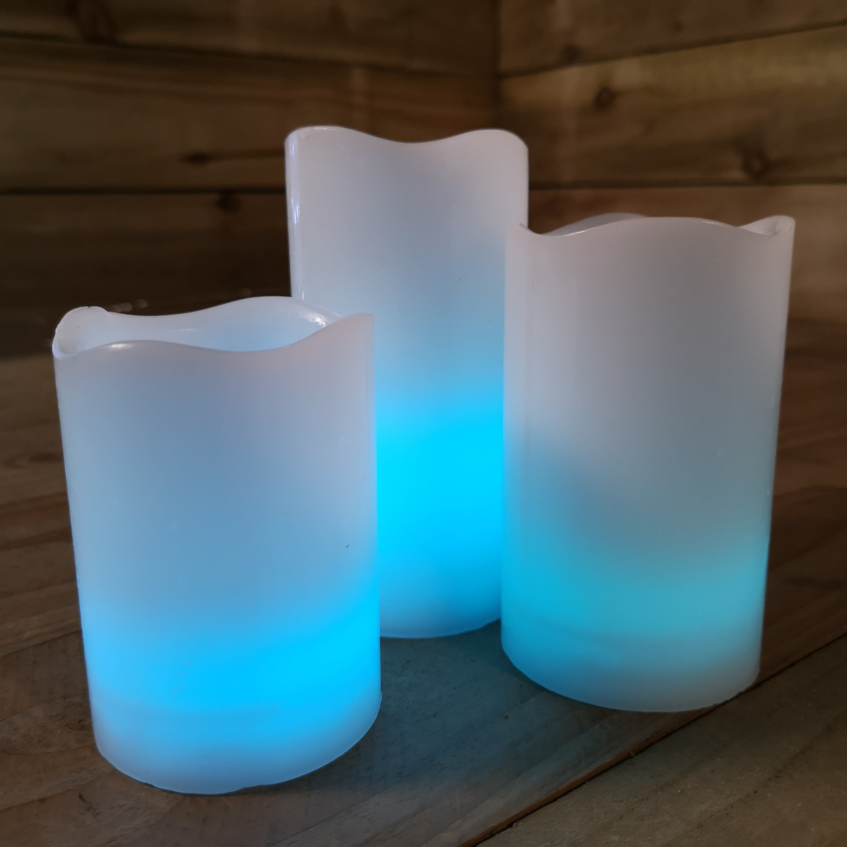 Snowtime Set 3 LED Colour Changing Candles Remote Control with Timer & Function Battery Operated