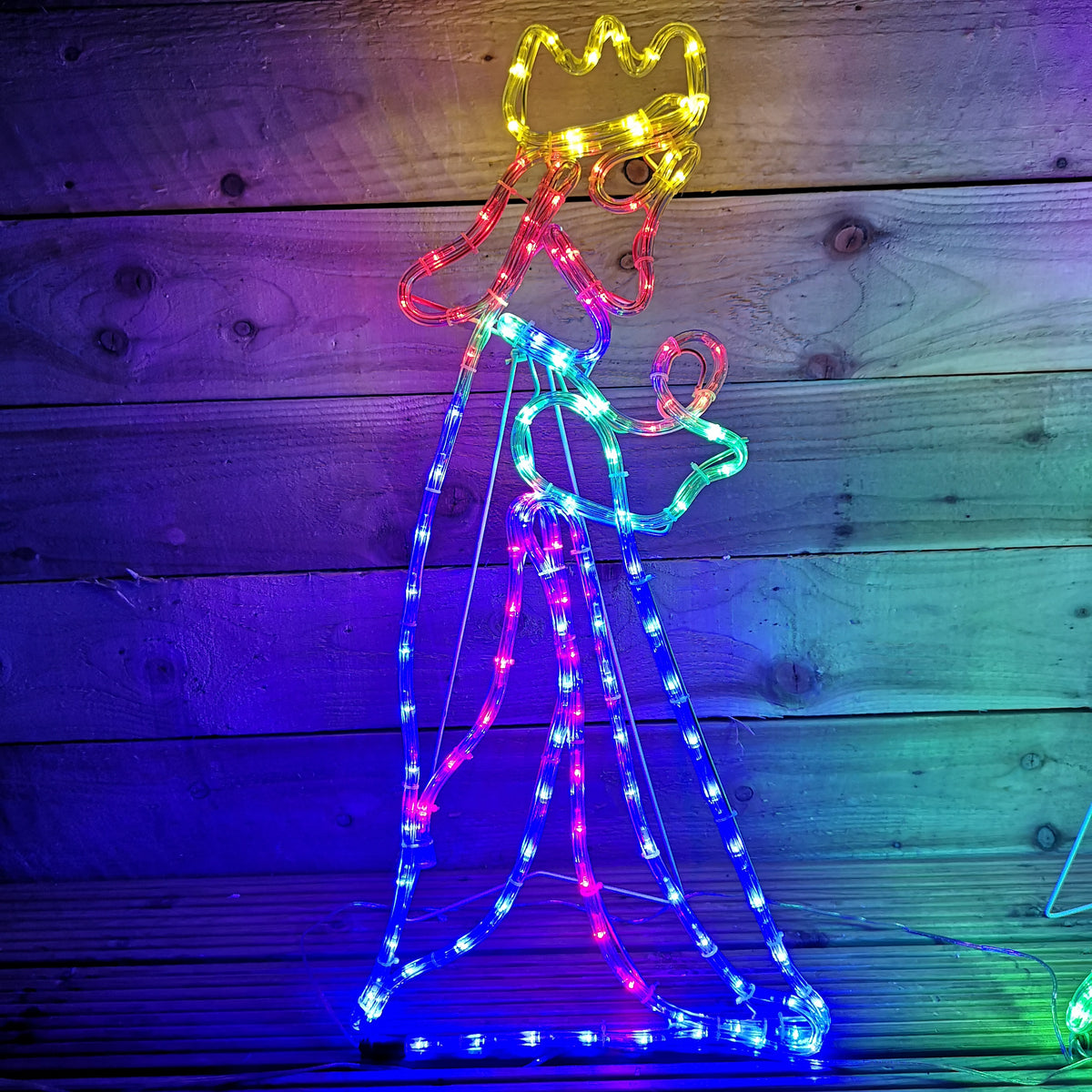 Premier Indoor Outdoor 70cm Three Wise Men Rope Light 360 Multi-coloured LEDs
