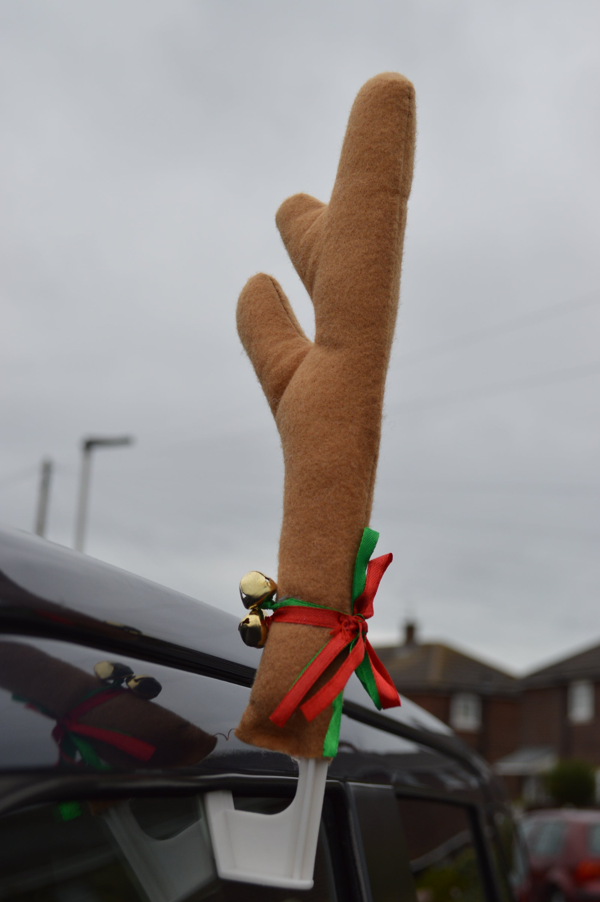 28cm Tall Reindeer Red Nose & Antlers for your Car or Van this Christmas
