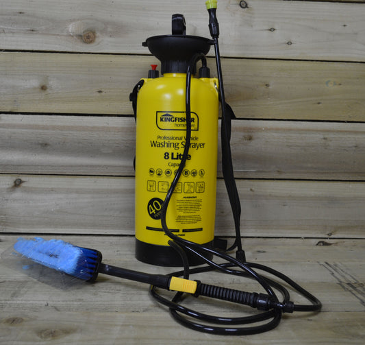 8 Litre High Pressure Garden Sprayer/Cleaner Weed Killer Grass/Lawn Bike Car