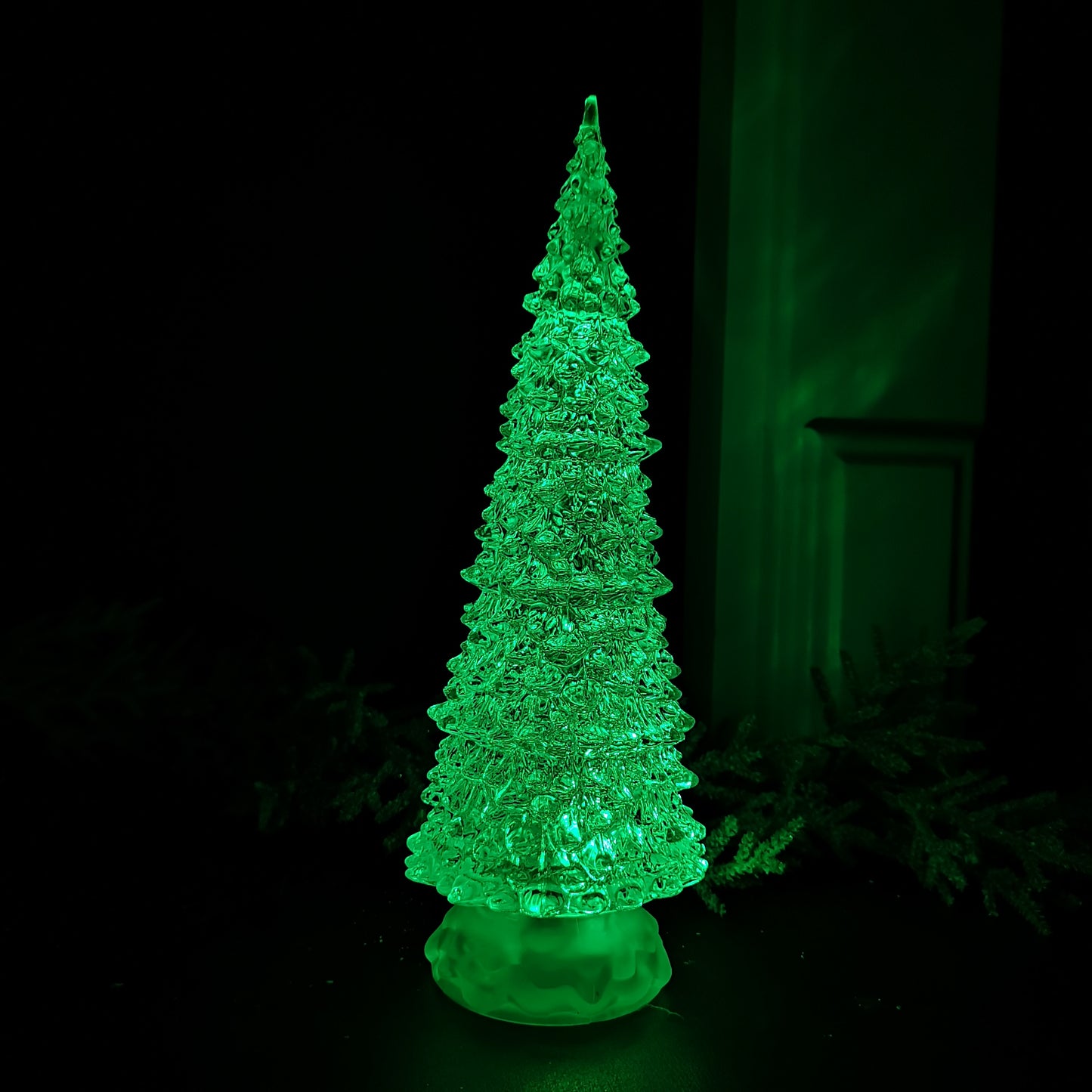 30cm Dual Power Water Spinner Christmas Tree with Timer & Colour Changing LED's