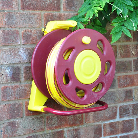 15m Pro Garden Wall / Floor Mounted Hose Pipe, Hose Reel & Hose Fittings