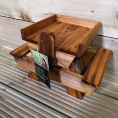 Tom Chambers Garden Squirrel and Wildlife Wooden Picnic Feed Bench Table