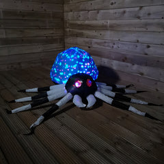 6ft 1.8m Inflatable Spooky Halloween Spider with Disco Lights