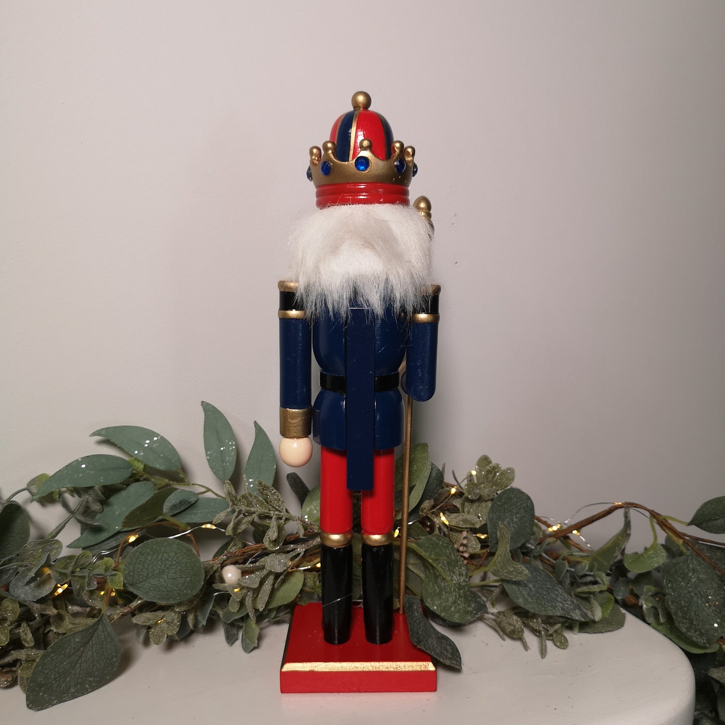 30cm Wooden Christmas Nutcracker Soldier Decoration with Blue Body