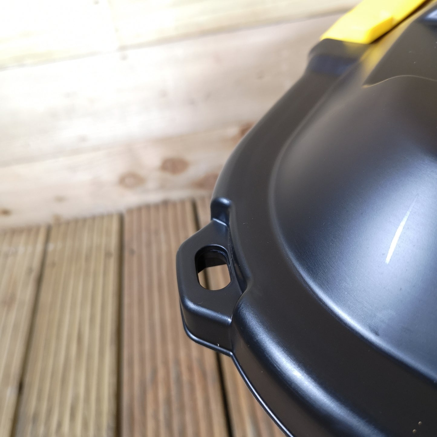 145L Heavy Duty Trunk on Wheels Sturdy, Lockable, Stackable and Nestable Design Storage Chest with Clips in Black