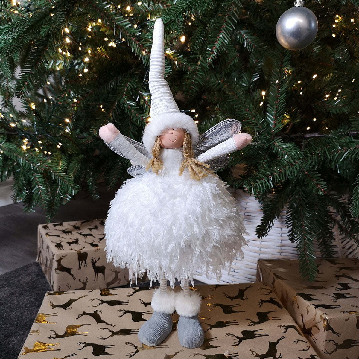 45cm Premier Christmas Standing Angel Decoration in a Choice of 2 Colours