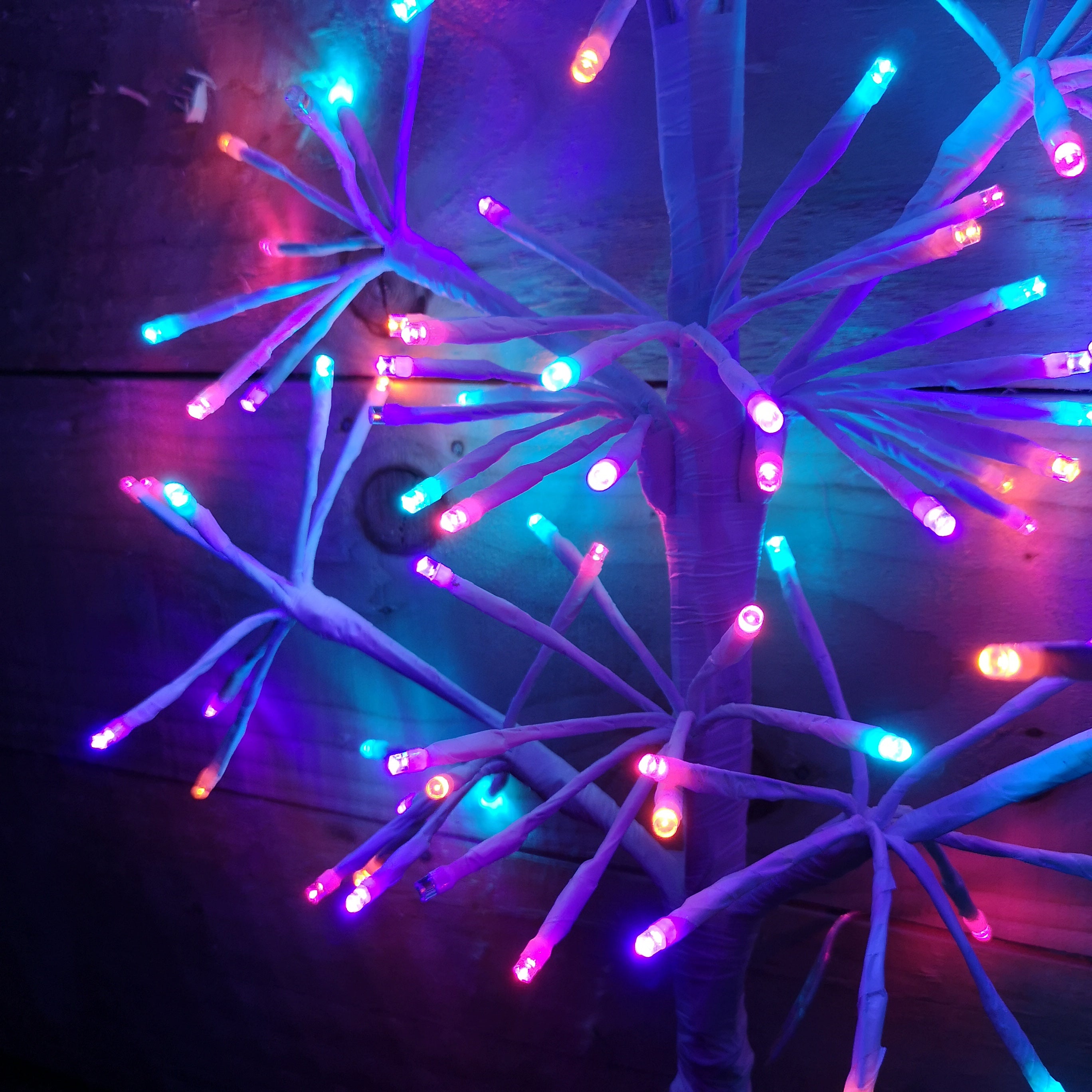 60CM Premier Indoor Outdoor Christmas Twinkling Starburst Tree LED Light in Rainbow