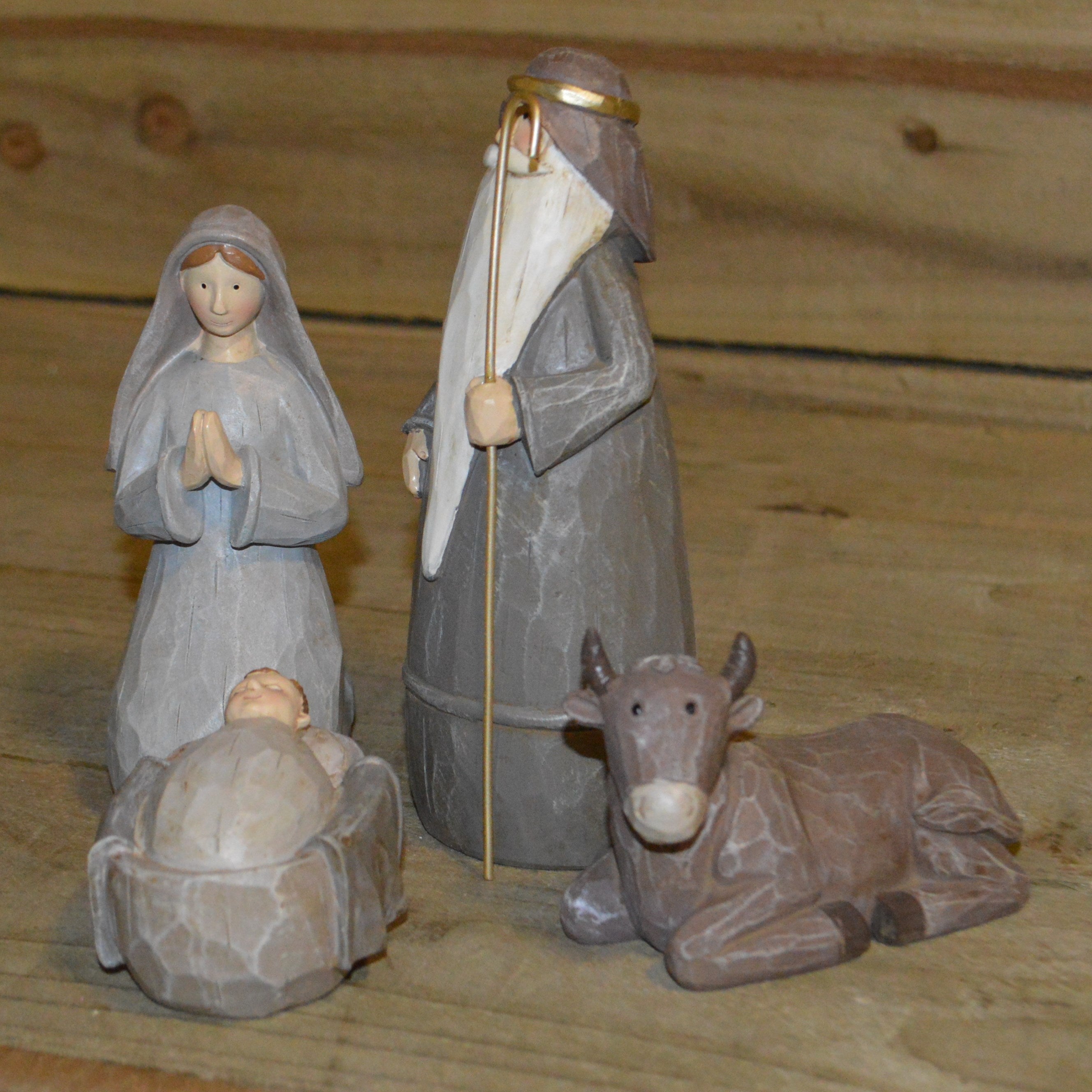 Luxury Christmas Nativity Ceramic Set Of 7 Figures