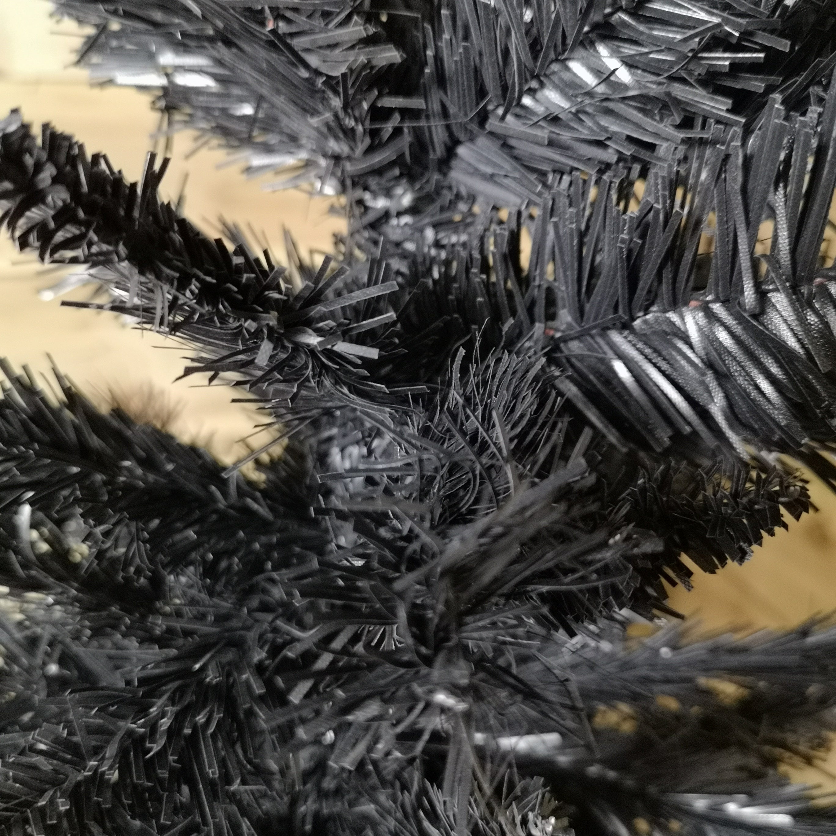 5ft (150cm) Black Pencil Pine Christmas Tree with 236 Tips