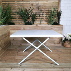 62cm White Large Lightweight Folding Outdoor Camping Table