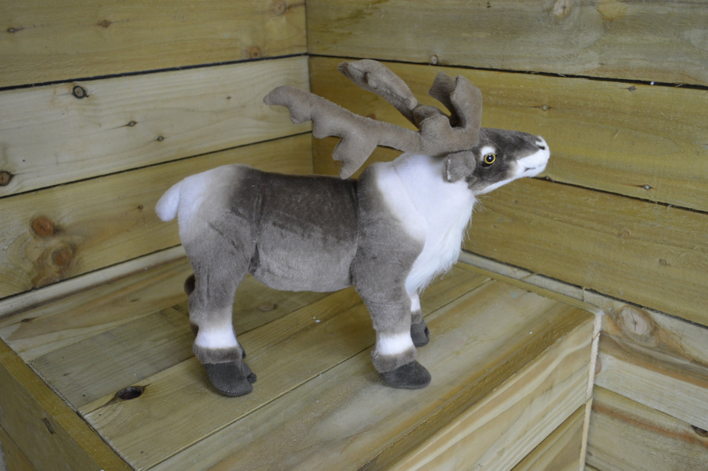 40cm High Standing Fabric Plush Reindeer Christmas Decoration / Ornament