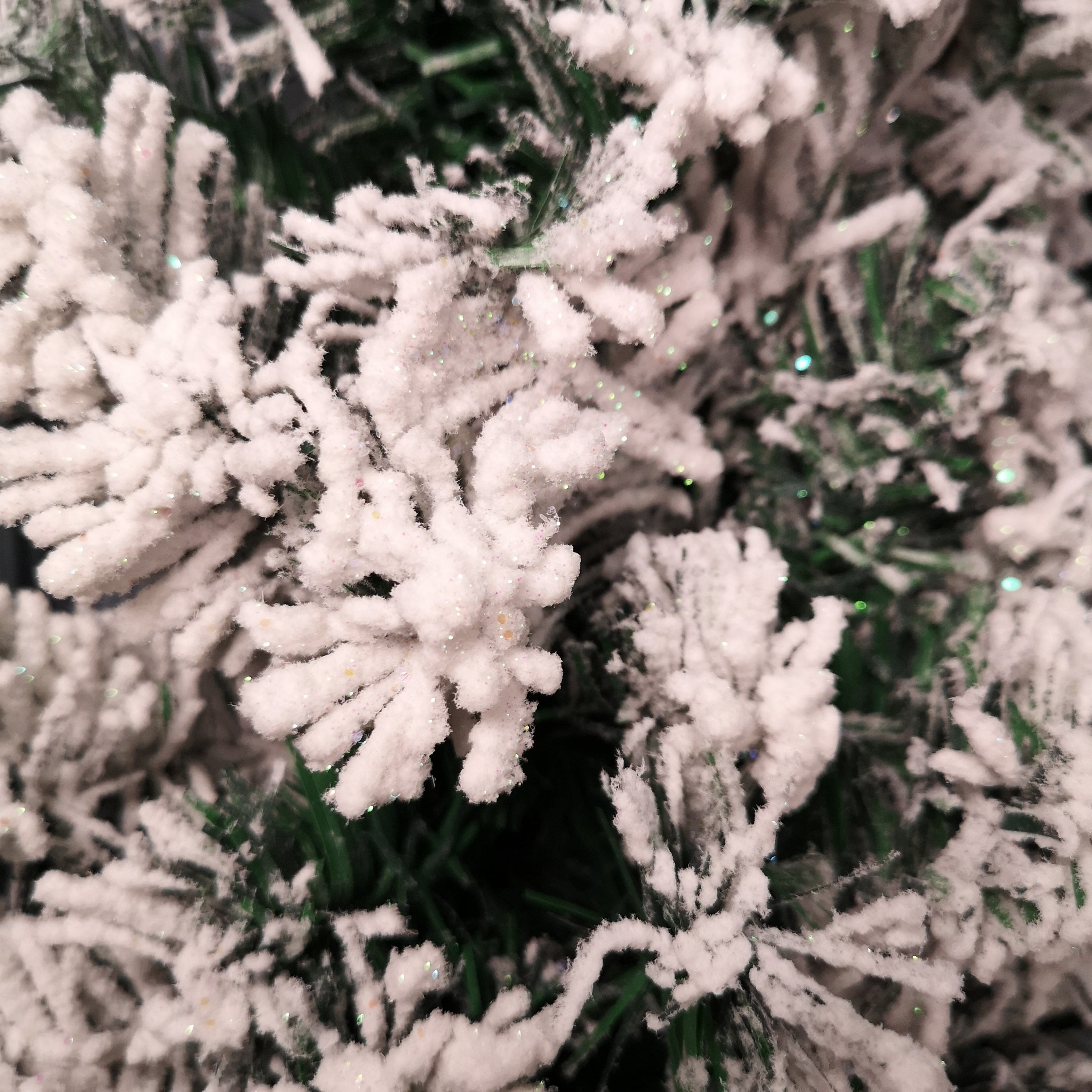 60cm Premier Green Snow and Glitter Flocked Christmas Door Wall Wreath