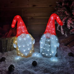 60 LED Indoor Outdoor Acrylic Gonk Christmas Decoration-Choose from 2 Designs  