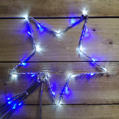 200 LED 3.32m Multifunction Shooting Star Silhouette Christmas Light in Blue & White