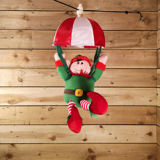 Premier Christmas Animated & Musical Kicking Leg Parachuting Elf