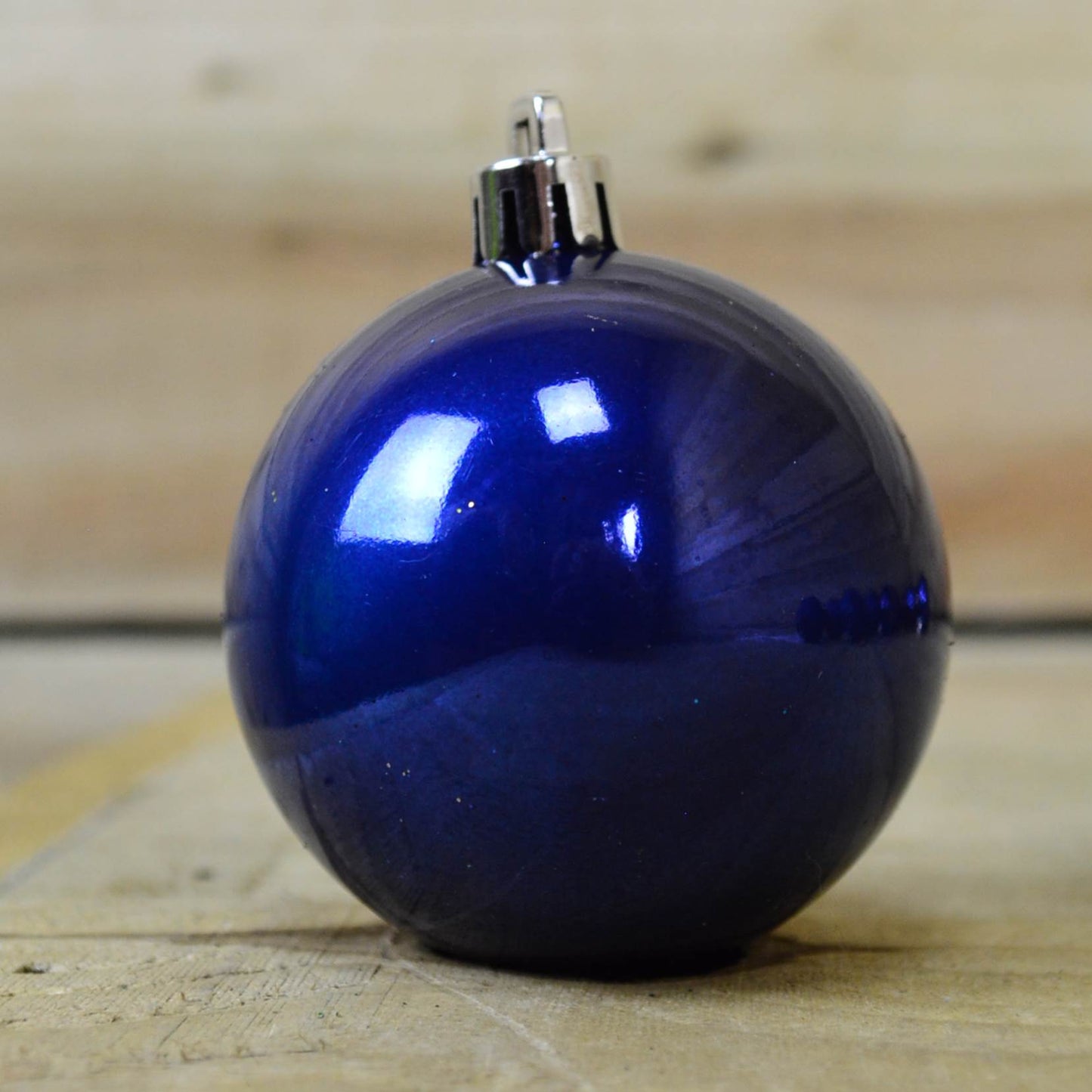 24 Pack 60mm Multi Finish Shatter Proof Christmas Tree Baubles - Midnight Blue