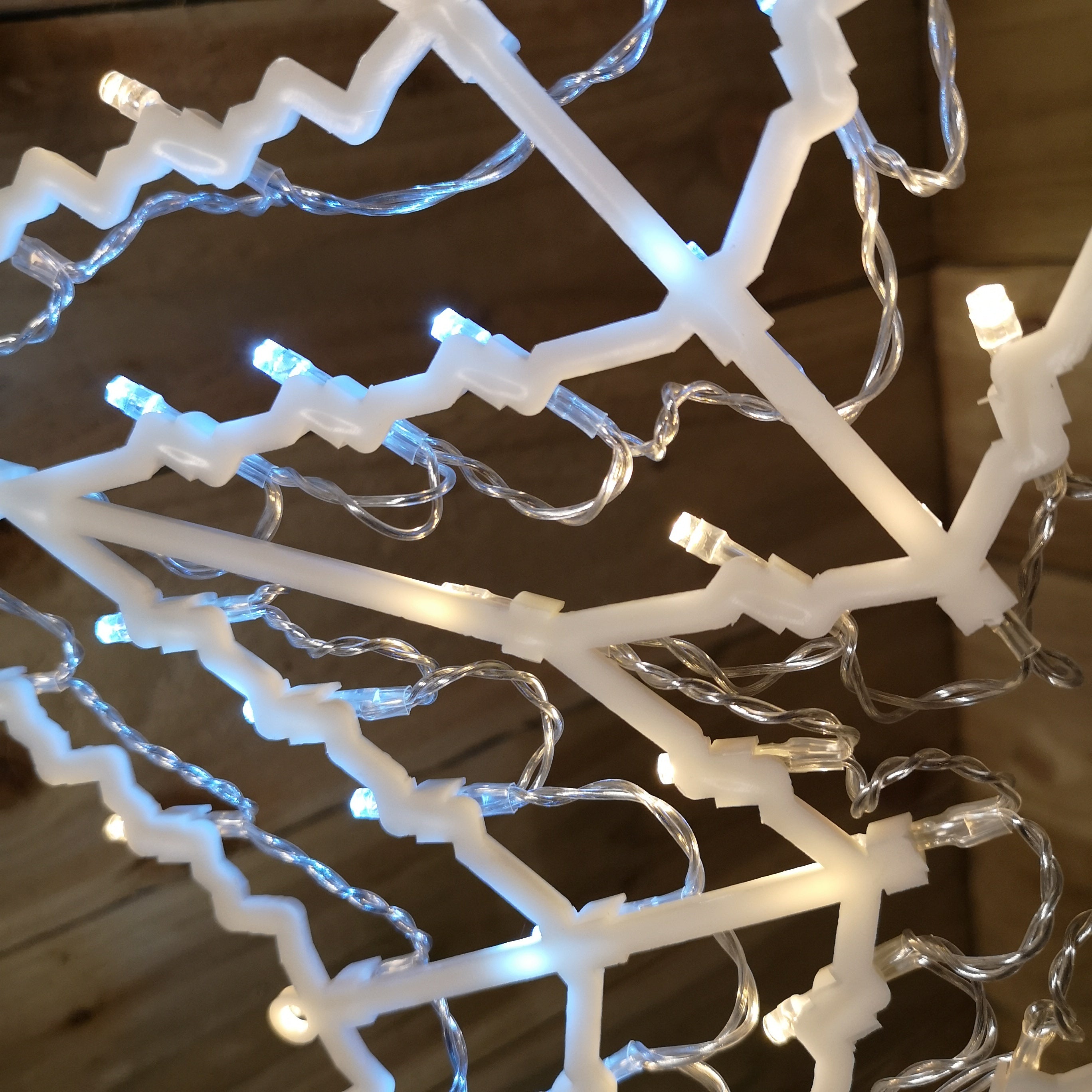 50cm Animated Light Up Window Christmas Star With 100 White & Warm White LEDs