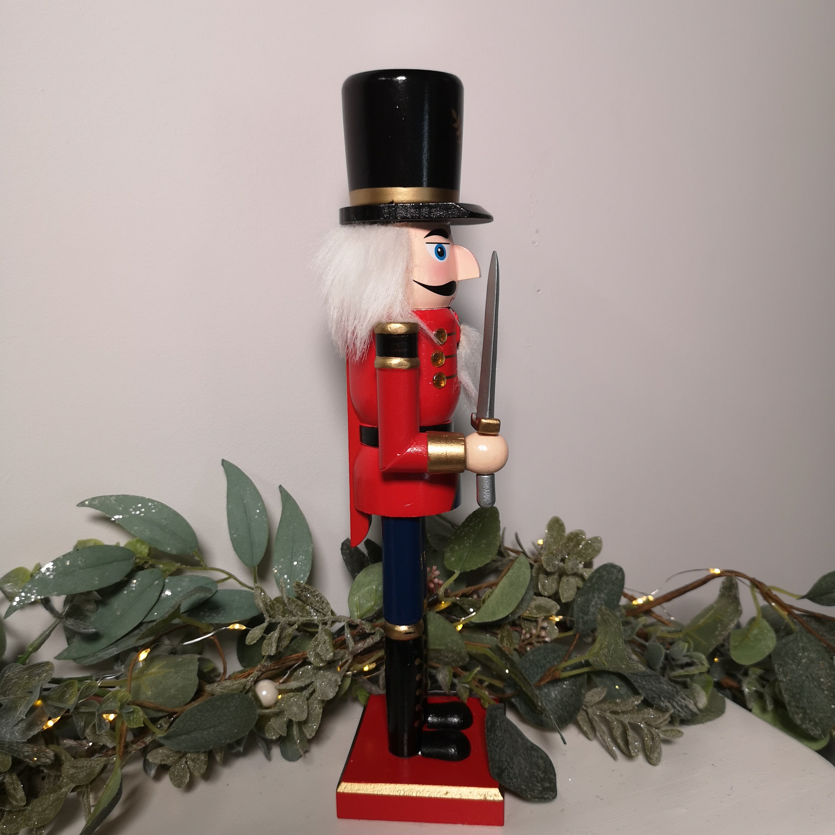 30cm Wooden Christmas Nutcracker Soldier Decoration with Red Body